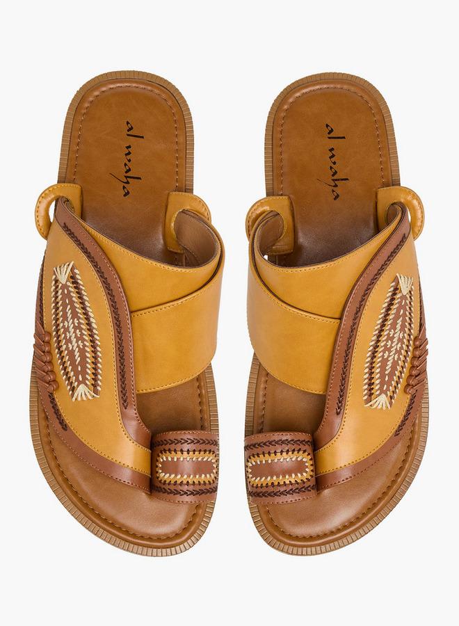Al Waha Men Leather Arabic Sandals Ramadan Collection - Image 2