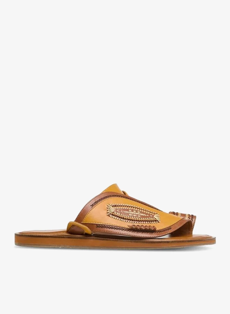 الواحة صنادل رجالية جلدية بتصميم عربي من تشكيلة رمضان