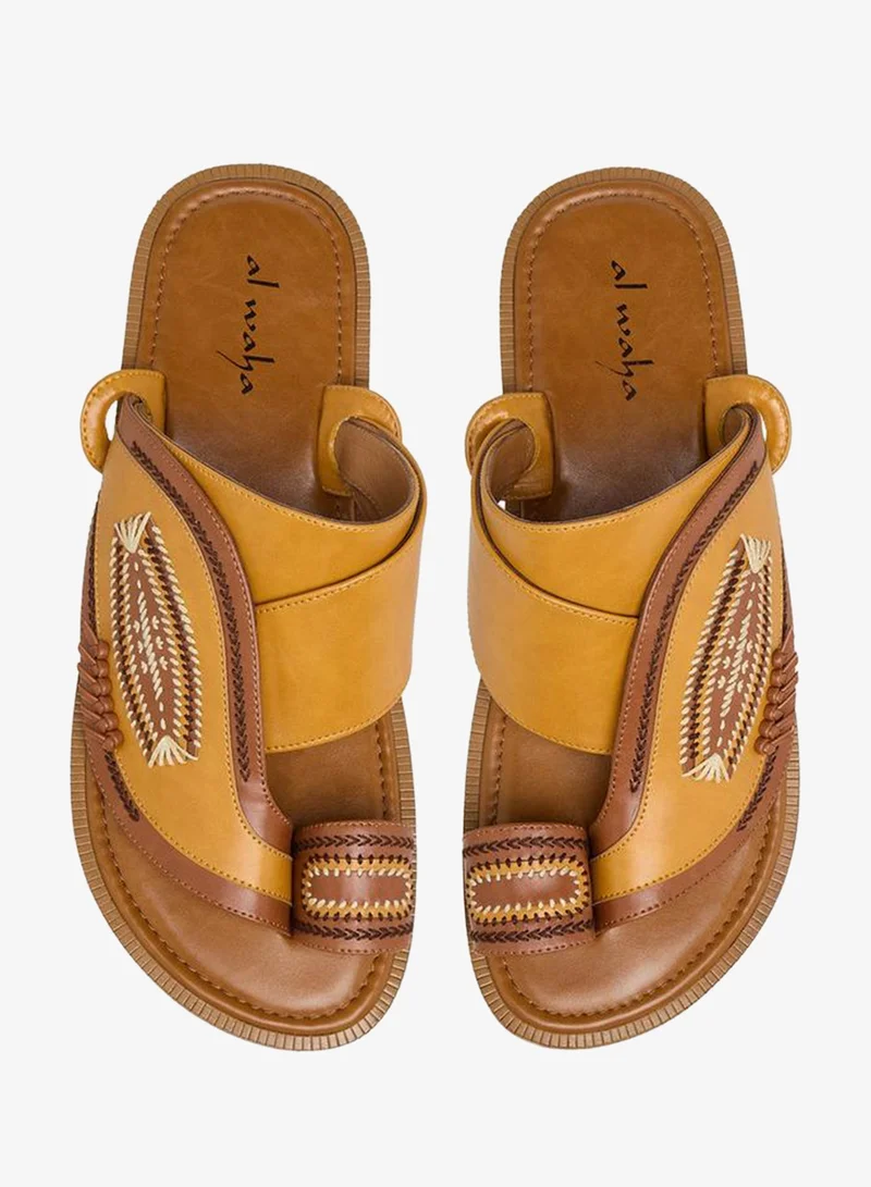 الواحة صنادل رجالية جلدية بتصميم عربي من تشكيلة رمضان