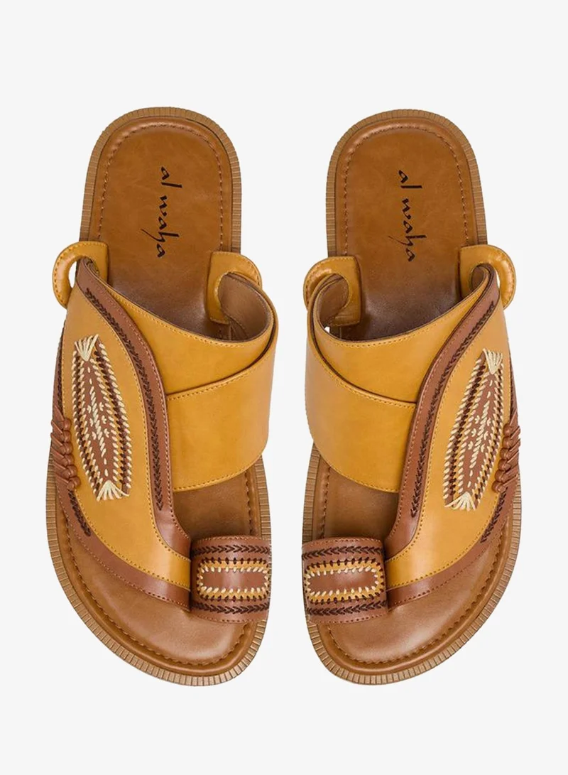 الواحة صنادل رجالية جلدية بتصميم عربي من تشكيلة رمضان