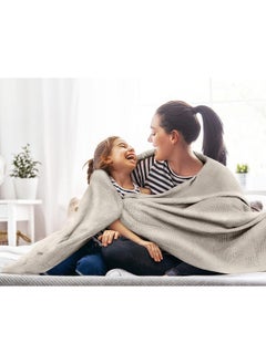 Utopia Bedding Utopia Bedding 100% Cotton Blanket (Queen Size - 90x90 Inches) 350GSM Lightweight Thermal Blanket, Soft Breathable Blanket for All Seasons (Khaki)  - Image 4