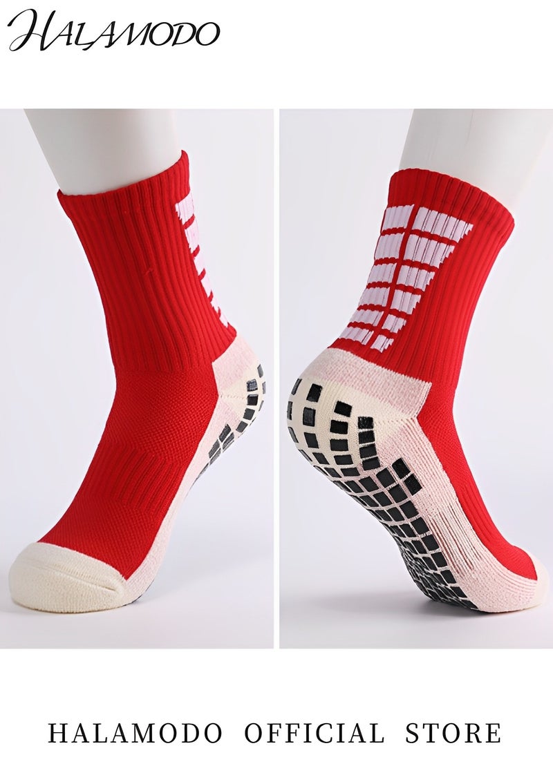 HALAMODO Men's Grip Soccer Socks Anti Slip Non Slip Athletic Socks Sports Socks for Football Basketball Sports Hockey Rugby Sports  - Image 4