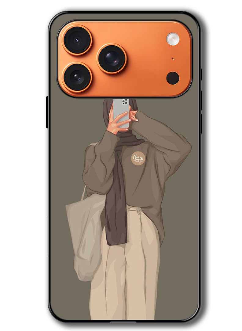 Theodor Case Compatible with Apple iPhone 17 Pro Max 6.9 Inch Protection Shockproof Bumper Cover Girl Taking Picture - Image 1