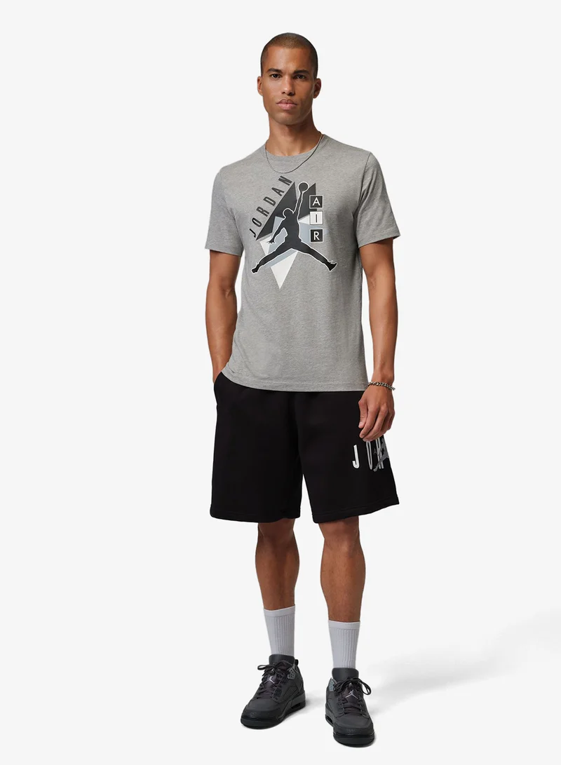 Jordan DK GREY HEATHER/BLACK/(WHITE) Jordan Graphic T-Shirt for Men | Best Price UAE