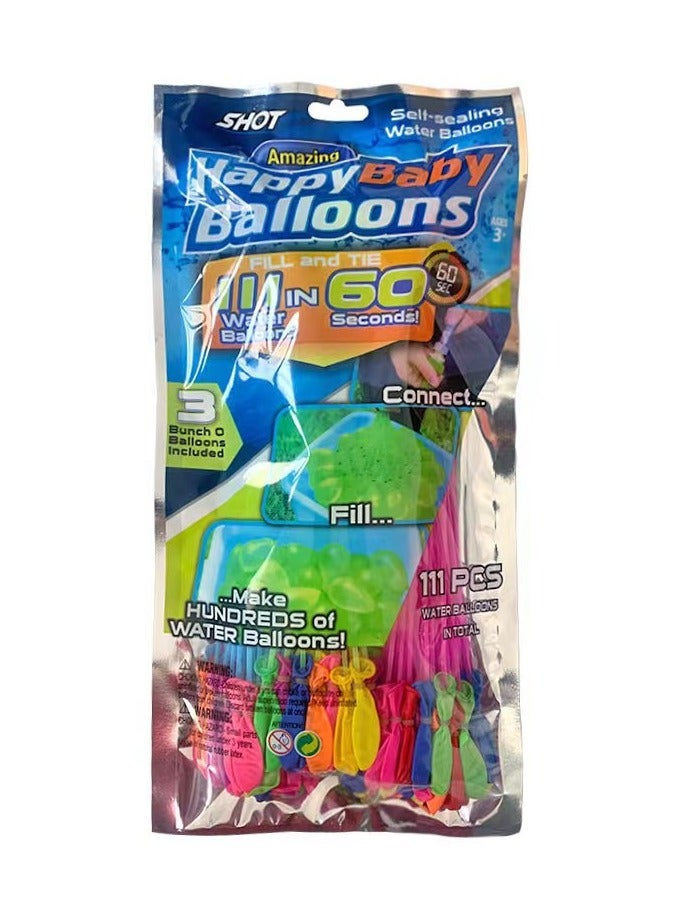 ORiTi ORiTi Rapid Filling Self Sealing Instant Water Balloons for Outdoor Family Children Summer Fun  Total (111Balloons)  - Image 1