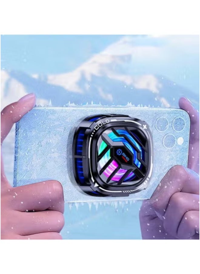 JAJEEK Cell Phone Cooler with Semiconductor Cooling Chip & RGB Lights | Gaming Phone Cooler for Fast Heat Dissipation | Lightweight Mobile Cooler for PUBG, COD, and Streaming | Universal Smartphone Cooling Fan for iPhone, Android, Tablets - Image 1