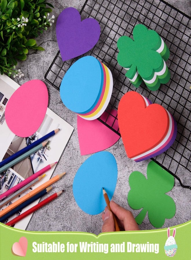 MixTeach 180 Pcs Heart Shamrocks Egg Cutouts, 4 Inch - Image 3