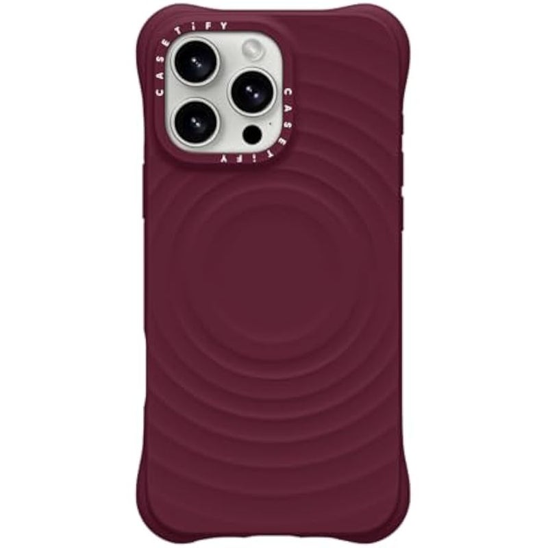 Casetify Ripple Silicone Case for iPhone 16 Pro Max 【Magsafe Compatible / 6.6 ft. 2X Military Grade Drop Protection】 Soft-Touch, Secure Grip - Mulberry - Image 1