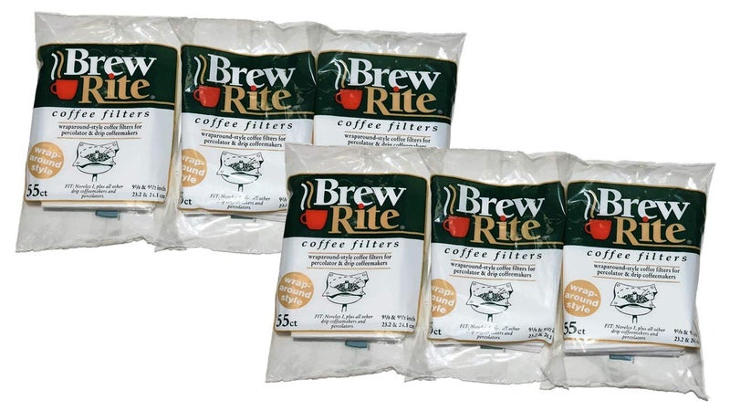 Brew Rite Rockline Wrap Around Percolator Coffee Filters 6Packs of 55ct