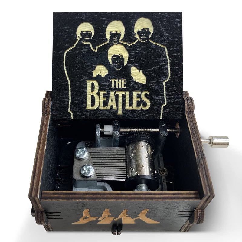 veratwo veratwo The Beatles GiftsHand Crank Engraved Vintage Wooden Music BoxThe Beatles Fans Favorite Collection Gift for Friends and Family BirthdayChristmasValentines Day 