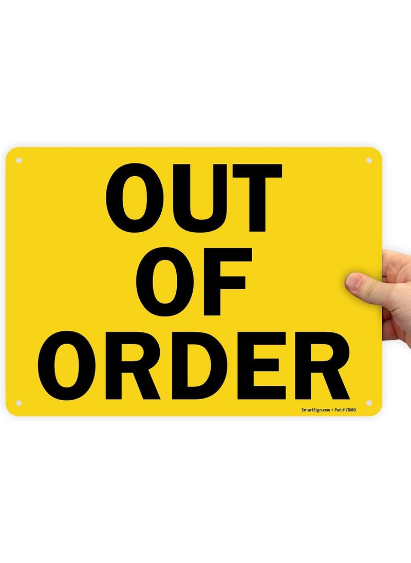 SmartSign SmartSign Out of Order Sign  10 x 14 Plastic  - Image 1
