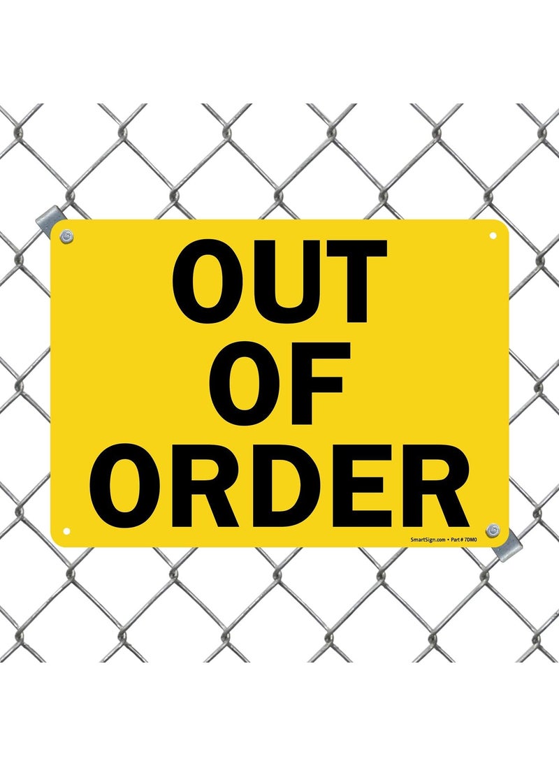 SmartSign SmartSign Out of Order Sign  10 x 14 Plastic  - Image 3