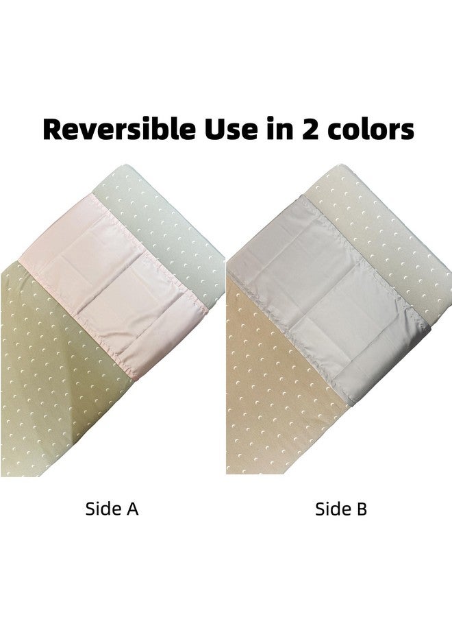 AKISS Satin Crib Sheet Pillow Cover Silk Bassinet Cradle Slip Reversible Use for Baby Girls Boys (Prism Pink & Light Grey) - Image 3