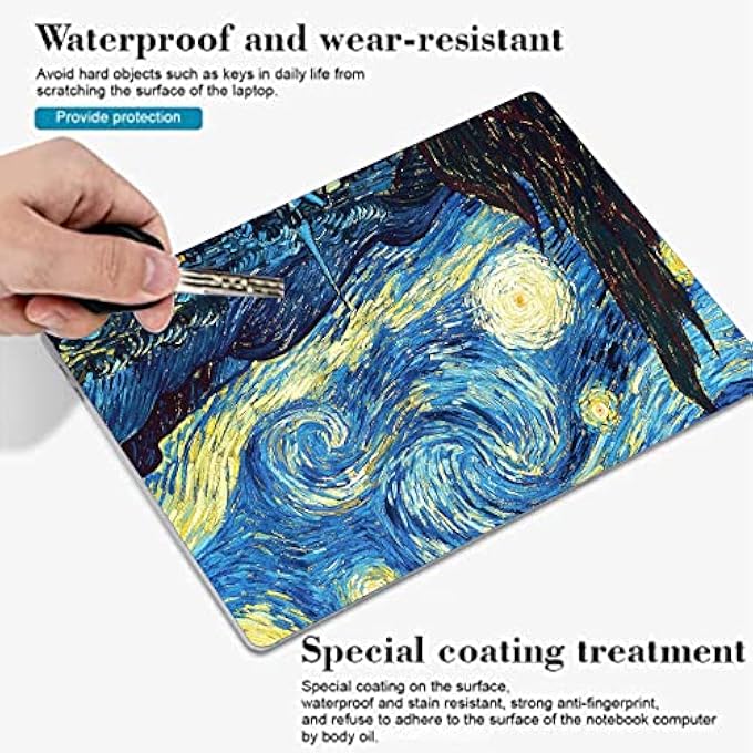 rayihni ELTON VAN GOGH STARRY NIGHT THEME 3M SKIN CASE VINYL LAPTOP SKIN STICKER REUSABLE PROTECTOR COVER FOR 11.6" - 15.6" INCH - Image 2