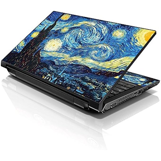 rayihni ELTON VAN GOGH STARRY NIGHT THEME 3M SKIN CASE VINYL LAPTOP SKIN STICKER REUSABLE PROTECTOR COVER FOR 11.6" - 15.6" INCH - Image 1