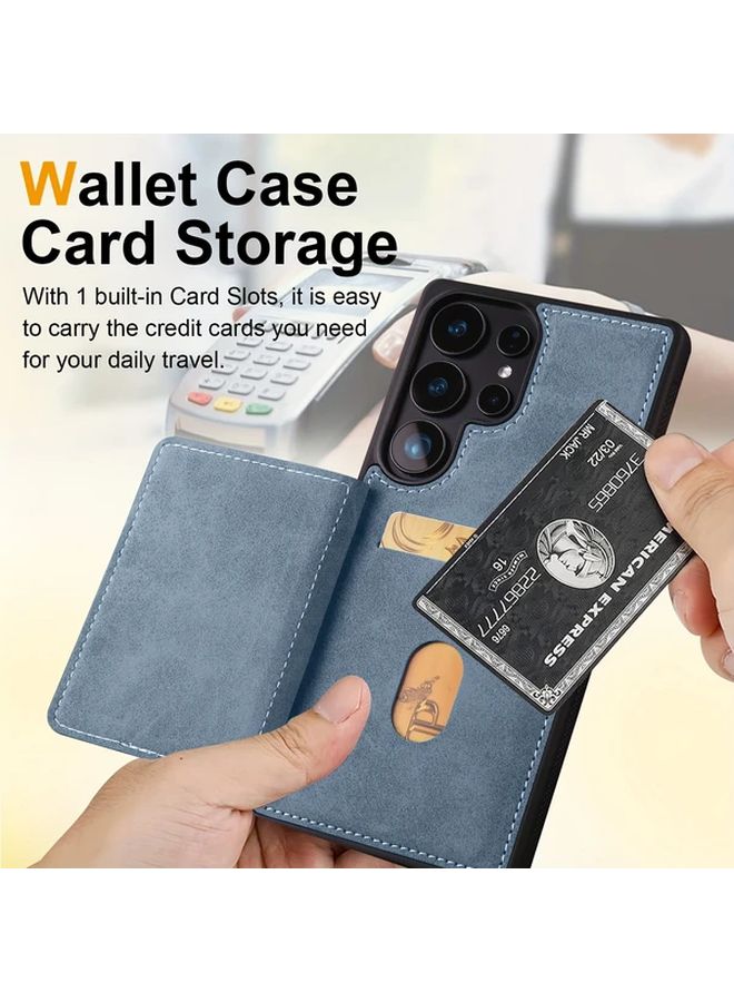 Dark Brown Faux Leather Wallet Case with Card Holder Kickstand for Samsung Galaxy S23 FE - Image 5