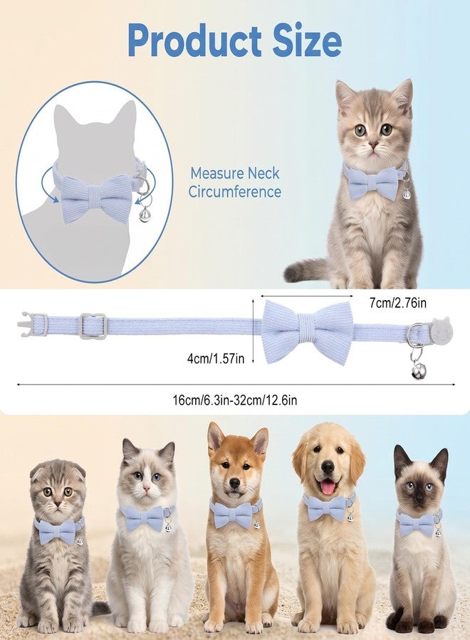 Thrymme 1 Pcs Blue Kitten Collar, Blue Cat Collar - Image 2