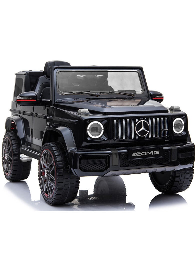 فاكتيوال تويز مرسيدس بنز AMG G63 ، سيارة كهربائية مرخصة ، سيارة ركوب 12 فولت مع جهاز تحكم عن بعد للأطفال - أسود  - Image 1