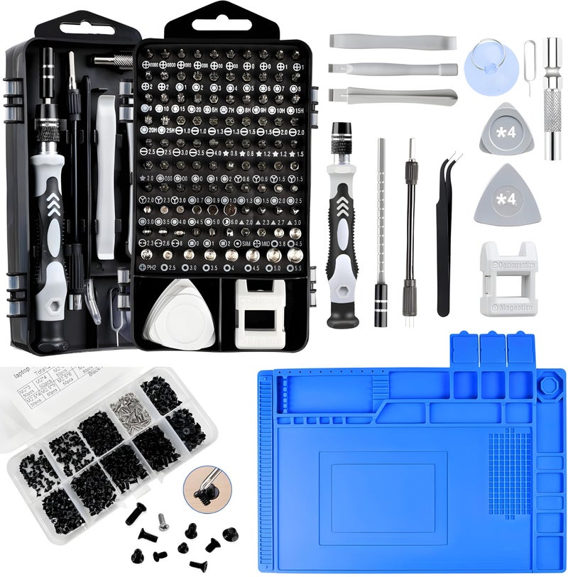 XIKKART Silicone Magnetic Mat Rug For Laptop Mobile Repairing, 932°F Heat Resistant Work Mat Large 17.8x11.8 inch Soldering Mat for Soldering, Cell Phone, Drone, Electronics Repair Combo Kit - Image 1