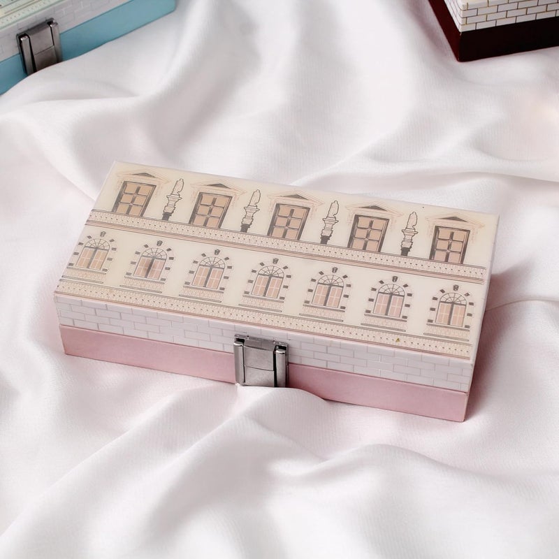IZZHAAR IZZHAAR Roman MDF Wood Cash Box for Wedding Gift Multipupose Box for Gifting Printed Envelope for MoneyGaddi Perfect Box for Jewellery Decorative Shagun Envelopes Special Occasions Gifts Pink  - Image 2