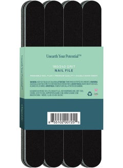 Cliganic Cliganic 12 Pack Nail File Set: 180/240 Grit | Professional Emery Boards for Natural, Gel & Acrylic Nails | Washable Double Sided Kit | Cliganic 90 Days Warranty  - Image 3