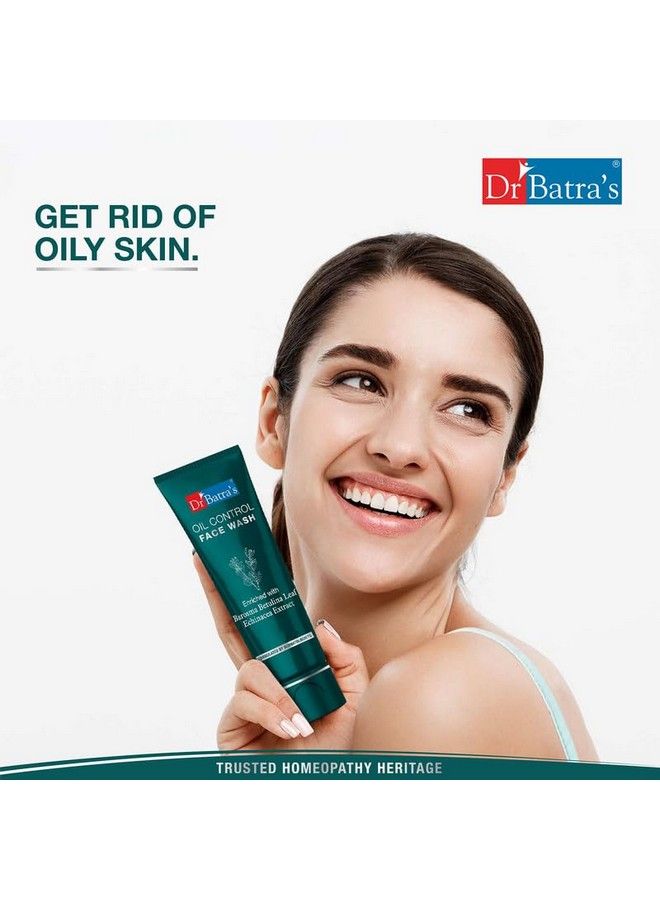 Dr Batra's Oil Control Face Wash Sulphate Silicone & Soap Free Enriched With Echinancea Extract For Oil Free & Clear Skin Lightweight Formula For Gentle Skin (50G Pack Of 3) - Image 3