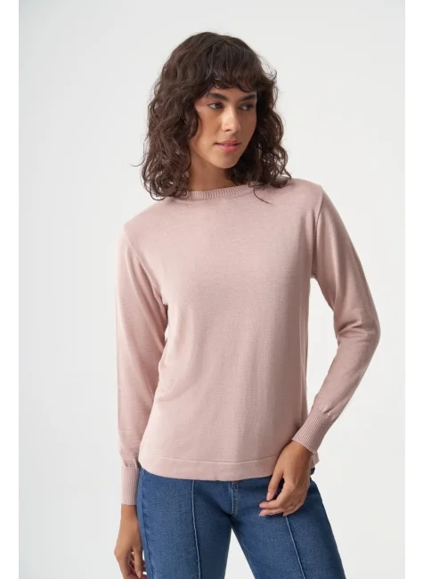 ميزال Basic O Collar Viscose Acrylic Knitwear