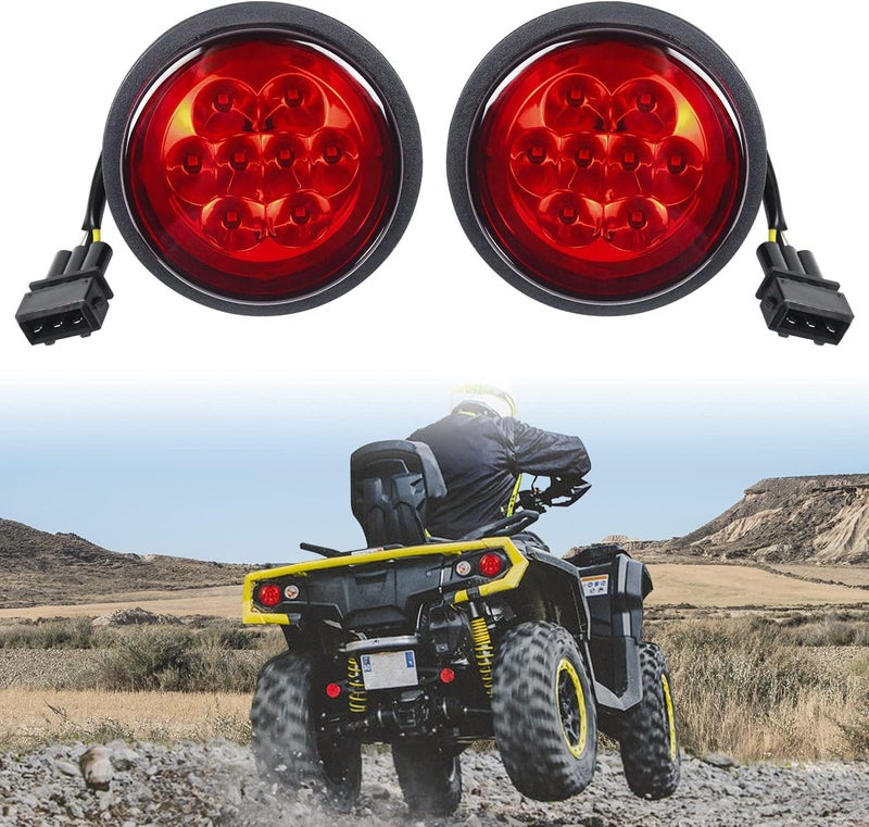 CPOWACE Red LED Tail Light Assembly for Can-Am Outlander, Commander, Maverick (2011-2017) - Image 1