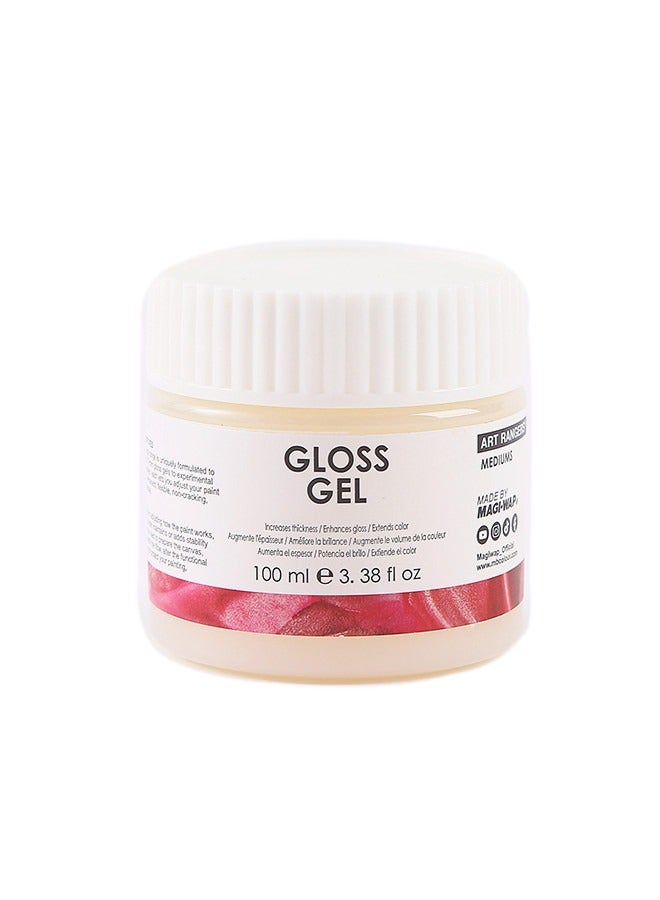 Art Rangers Acrylic Gloss Gel Medium Clear 100ml Professional Series - Image 1