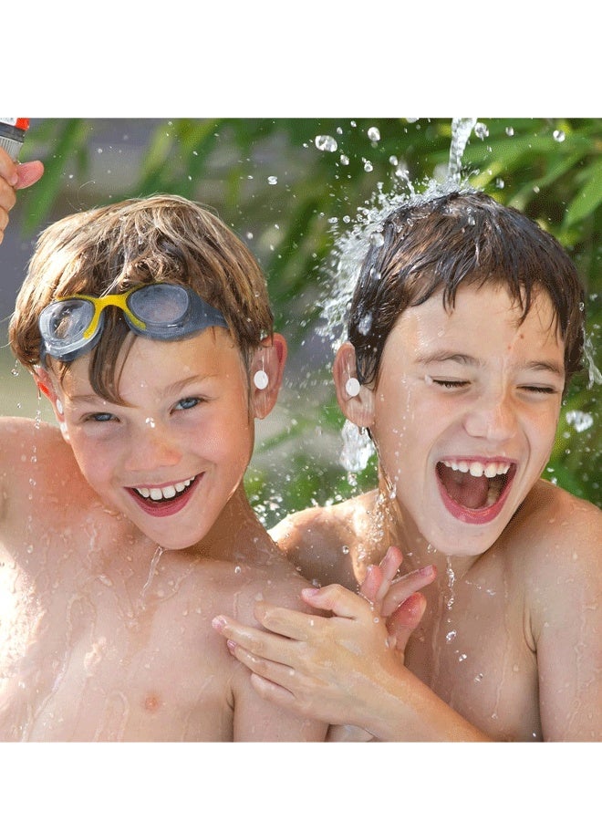 إيزي سو 60 قطعة من ملصقات حماية الأذن المقاومة للماء، أغطية أذن للأطفال للاستخدام مرة واحدة للسباحة، أغطية أذن استحمام للأطفال، ملصقات حماية حديثي الولادة، كرات قطنية للاستحمام للأطفال، السباحة، ركوب الأمواج، الغطس، الرياضات المائية (أزرق) - Image 5