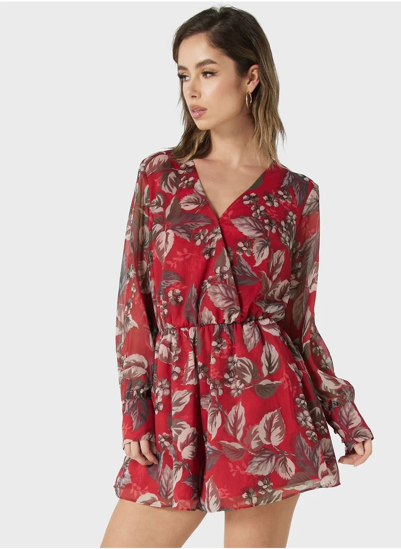 GUESS Floral Print Romper
