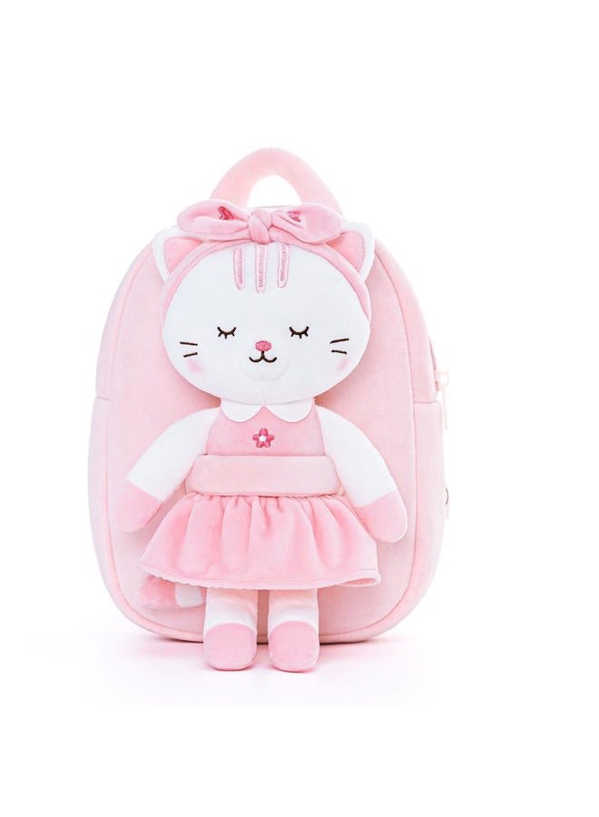 Lazada Cat Toddler Backpack Kitty Kids Backpacks for Girls with Detachable White Cat Toy 9" Age 2+ - Image 3