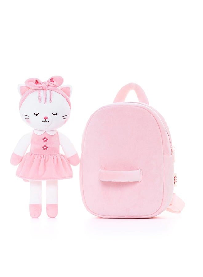 Lazada Cat Toddler Backpack Kitty Kids Backpacks for Girls with Detachable White Cat Toy 9" Age 2+ - Image 4