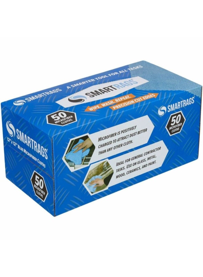 MONARCH 50-Piece Smartrags Disposable Reusable Microfiber Cloths Blue 16 x 16 Inch M950B - Image 2