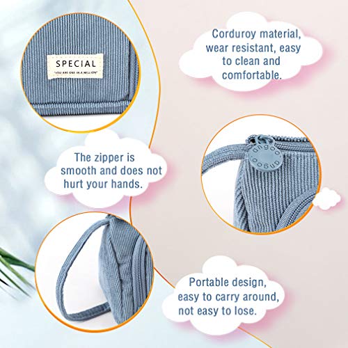 iSuperb Big Capacity Pencil Case Corduroy Large Pencil Pouch Portable Pen Bag Zipper Organizer Makeup Cosmetic Bags for Women Office - Image 3