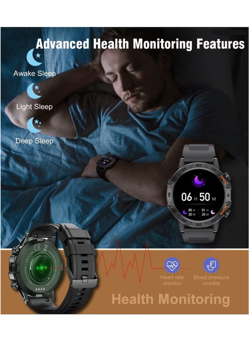 Beauenty Play Video Smart Watch for Men(Answer/Make Call),  1.39" HD Screen, 400mAh Battery, 5ATM Waterproof, Fitness Tracker, 100+ Sports Modes - Image 5