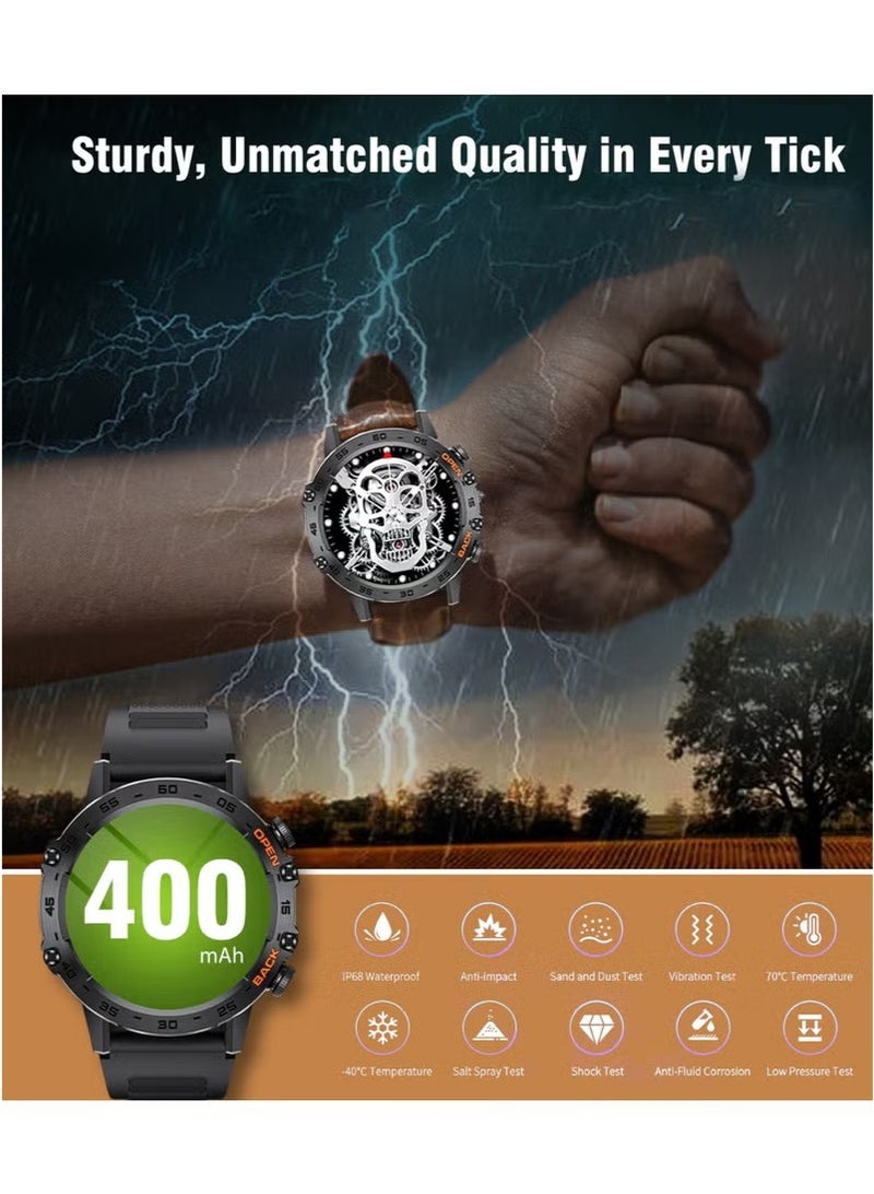 Beauenty Play Video Smart Watch for Men(Answer/Make Call),  1.39" HD Screen, 400mAh Battery, 5ATM Waterproof, Fitness Tracker, 100+ Sports Modes - Image 3
