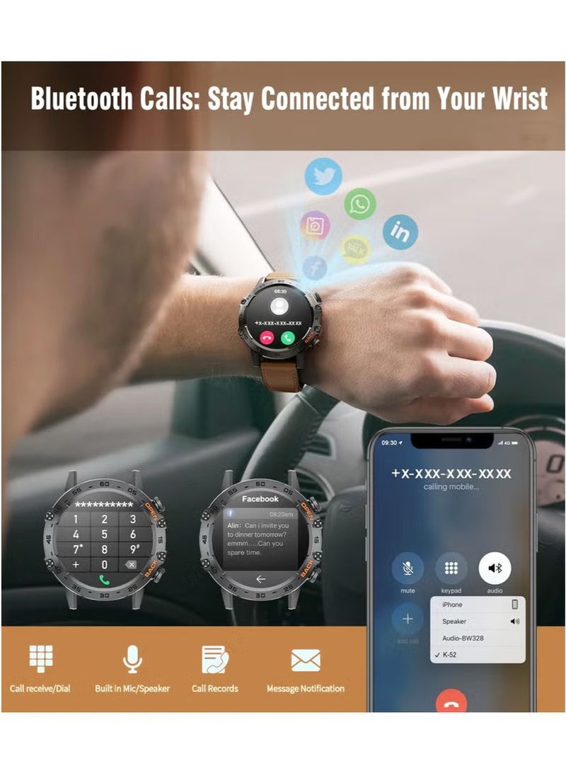 Beauenty Play Video Smart Watch for Men(Answer/Make Call),  1.39" HD Screen, 400mAh Battery, 5ATM Waterproof, Fitness Tracker, 100+ Sports Modes - Image 4