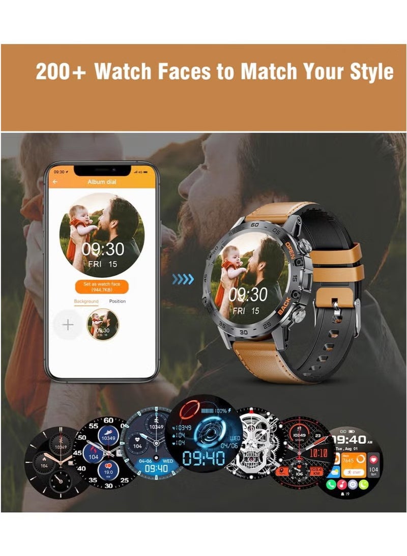 Beauenty Play Video Smart Watch for Men(Answer/Make Call),  1.39" HD Screen, 400mAh Battery, 5ATM Waterproof, Fitness Tracker, 100+ Sports Modes - Image 2