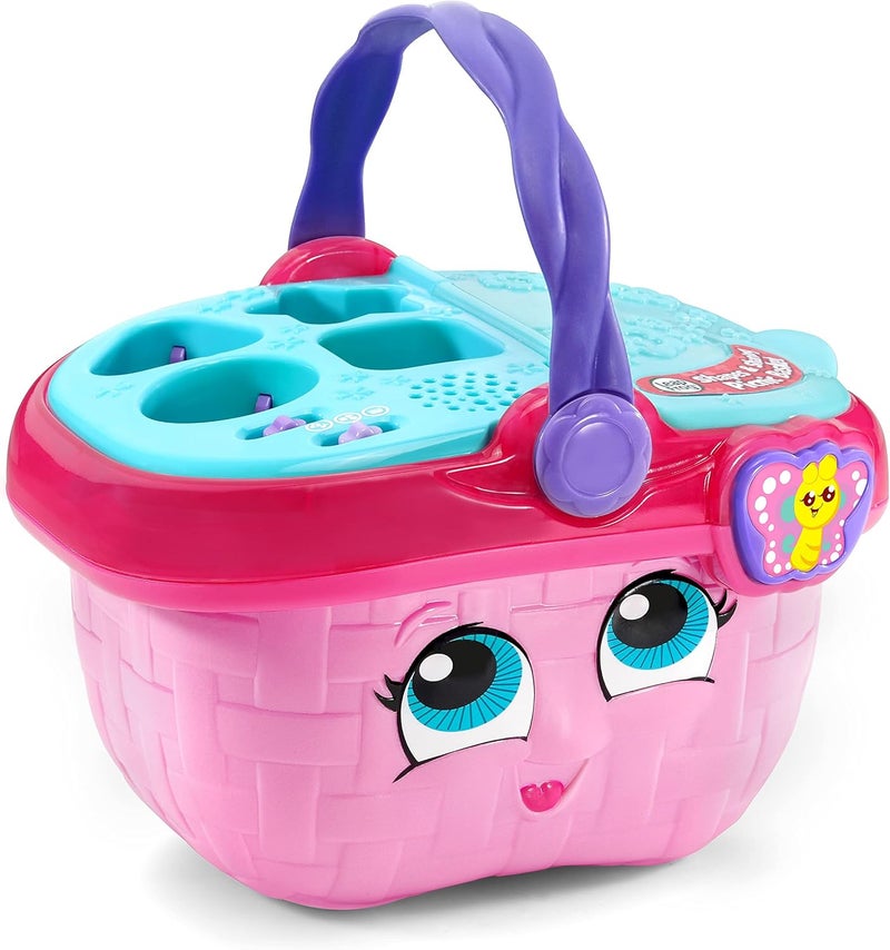 LeapFrog 603603 Shapes & Sharing Picnic Basket Baby Toy Educational and Interactive 16 Pieces for Creative and Learning Play For Boys & Girls 6 months, 1,2,3 Year Olds, Pink, One Size - Image 2