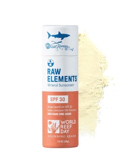 raw elements Raw Elements Ocean Ramsey World Reef Day Organic Sunscreen Stick SPF 30, Non-Nano Zinc Oxide, Reef-Safe, Cruelty-Free, Moisturizing, Zero Waste Tube, 1 oz  - Image 1