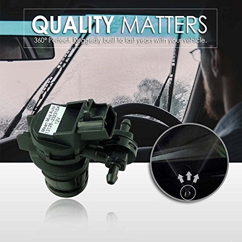 Mean Mug Auto 13126-232316A مضخة غسيل الزجاج الأمامي مع حلقة مطاطية - محرك غسيل متوافق مع هوندا، لكزس، مازدا، تويوتا - بديل لرقم OEM #: BBP167482 - Image 4