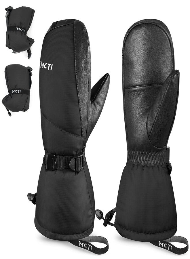 MCTi Ski Mittens Down Mittens Winter Cold Weather Waterproof Touch Screen Mitt for Men - Image 1