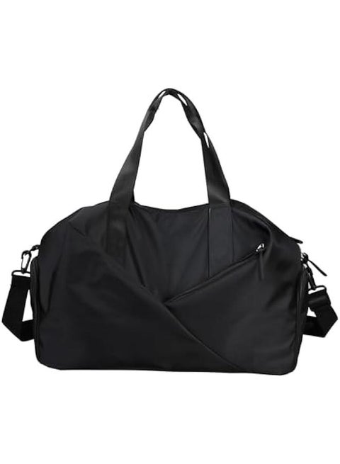 Sports Gym Bag,Sports bag with Wet Pocket & Shoes Compartment, Travel Duffel Bag for Men and Women Lightweight, Travel, Gym, Yoga, Swimming (black)