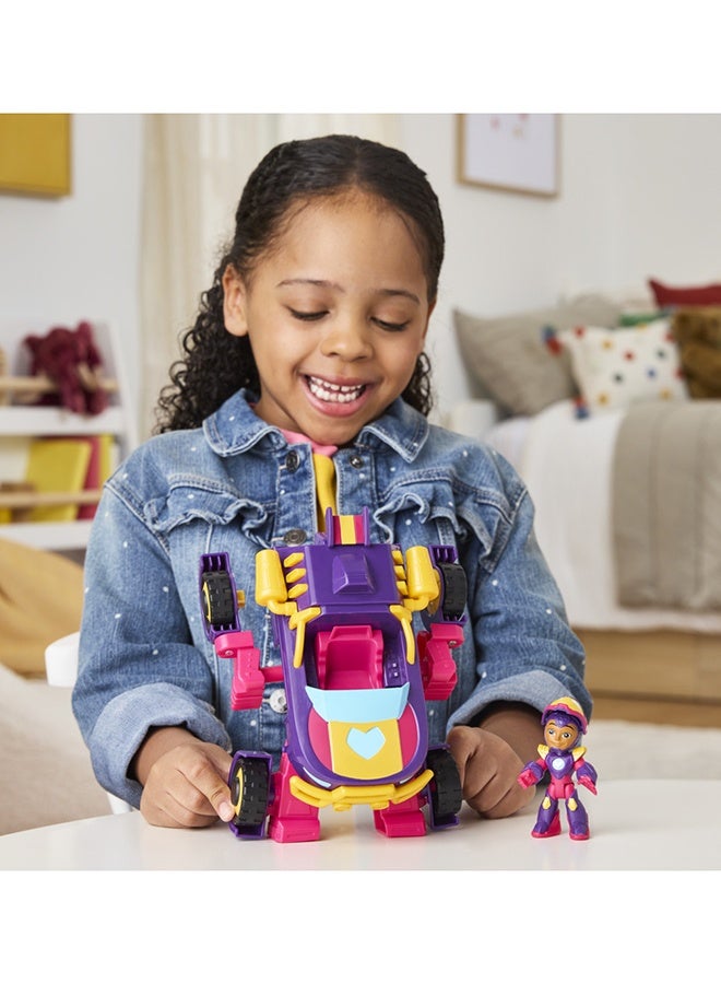 MARVEL CLASSIC مارفل آيرون مان وأصدقائه الرائعين بدلة ميكانيكية ومركبة آيرون هارت 2 في 1، مجموعة تماثيل وألعاب سيارات، ألعاب الأبطال الخارقين، للأعمار من 3 سنوات فما فوق - Image 3