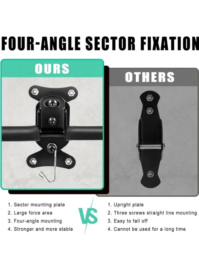 Soofam 2Pack Garage Bike Wall Rack, Adjustable Bicycle Hanger Wall Mount Storage, Horizontal Hook Holder for Hanging Mountain Bike,Road Bike,Hybrid Bike (Black) - Image 5