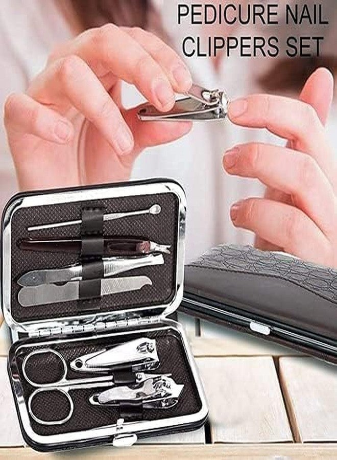 Pelikas 7 in 1 Stainless Steel Professional Manicure & Pedicure Kit For Women Includes Scissors A Nail cutter, Acne Remover needle, Blackhead Tool With Leather Case - Image 5