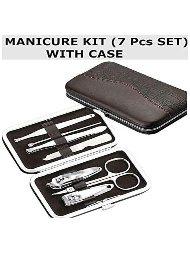 Pelikas 7 in 1 Stainless Steel Professional Manicure & Pedicure Kit For Women Includes Scissors A Nail cutter, Acne Remover needle, Blackhead Tool With Leather Case - Image 3