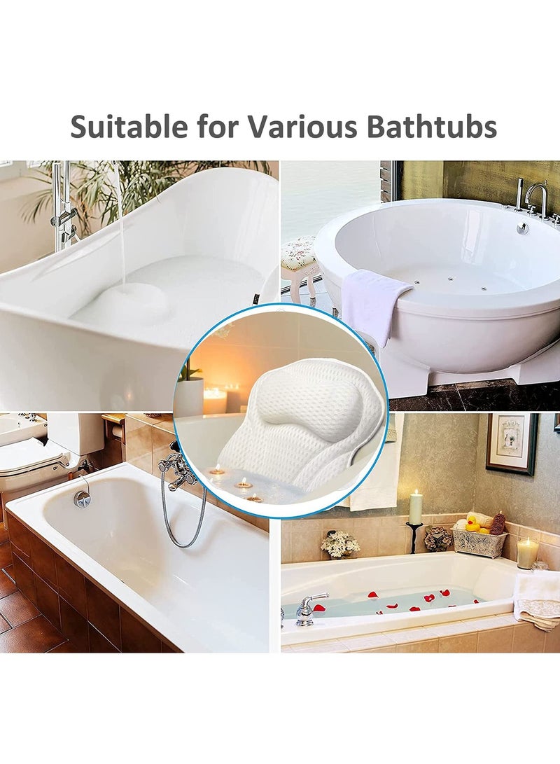 HOMESTAR Ergonomic 4D Air Mesh Bathtub Spa Pillow for Tub Neck and Back Support - Image 5