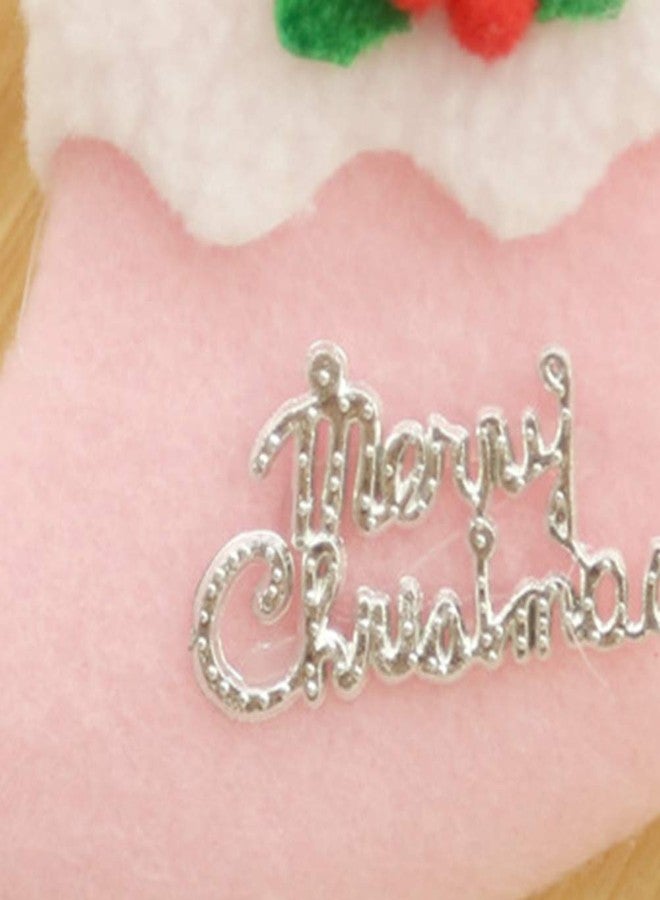 أموسفون زينة جوارب عيد الميلاد الصغيرة من الفلانيل من آموسفن - 6 قطع من زينة شجرة عيد الميلاد المصنوعة من القماش الناعم، جوارب صغيرة معلقة، يتم إرسالها بلون عشوائي - Image 2